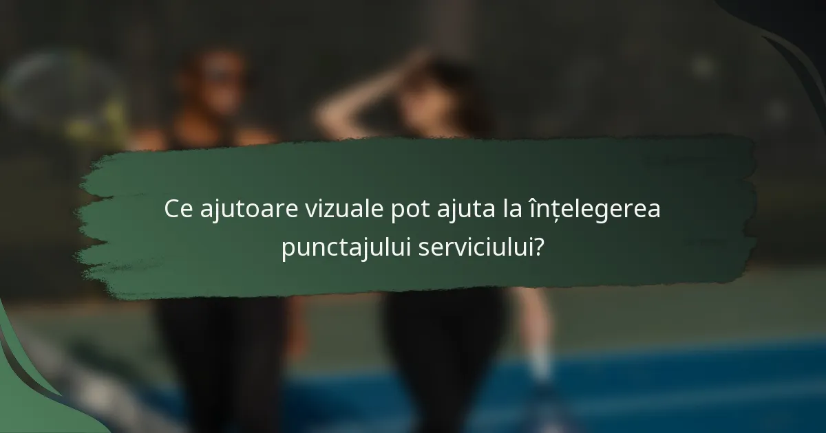 Ce ajutoare vizuale pot ajuta la înțelegerea punctajului serviciului?