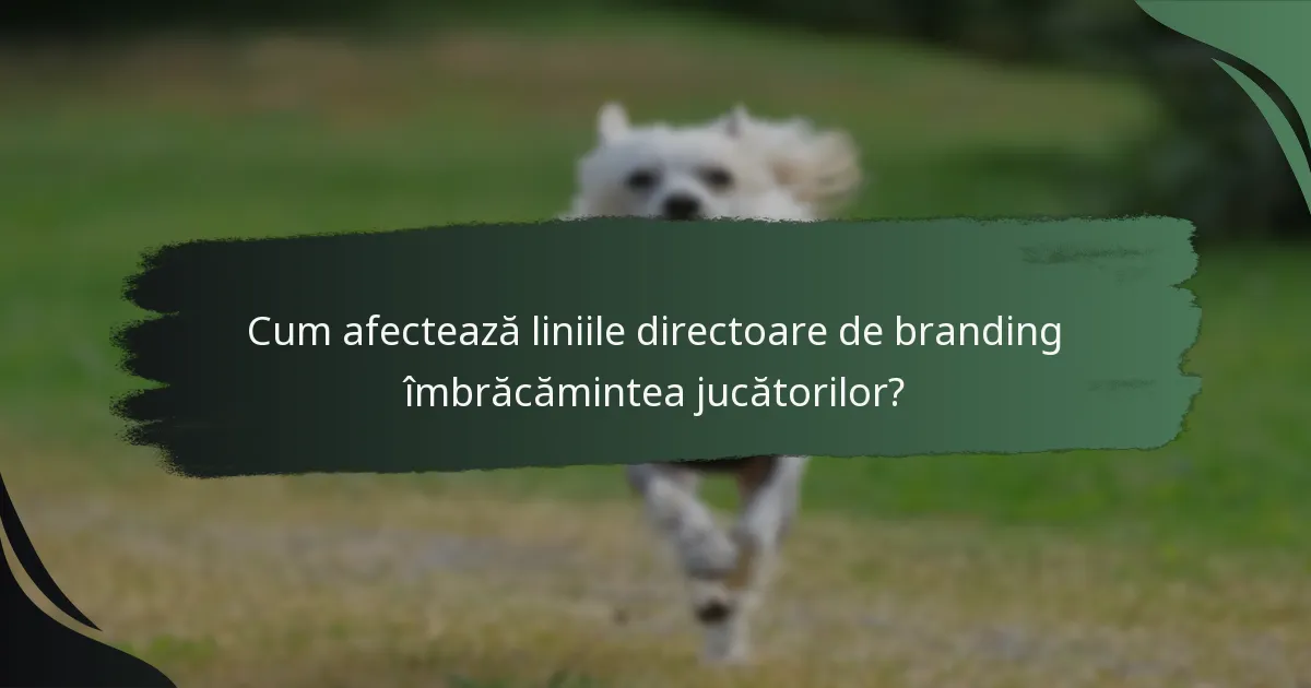 Cum afectează liniile directoare de branding îmbrăcămintea jucătorilor?