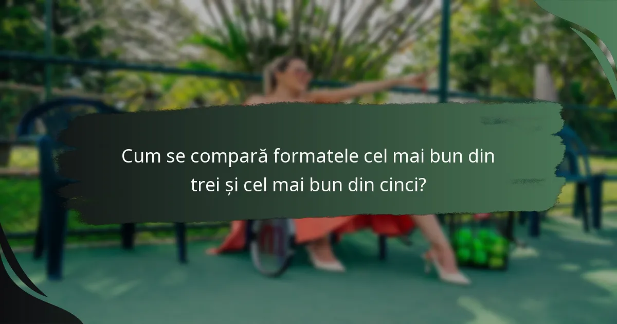 Cum se compară formatele cel mai bun din trei și cel mai bun din cinci?